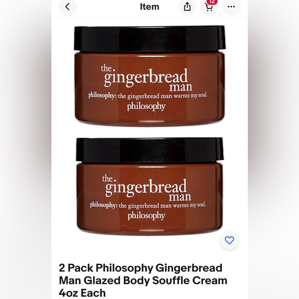 Gingerbread man body creme by philosophy